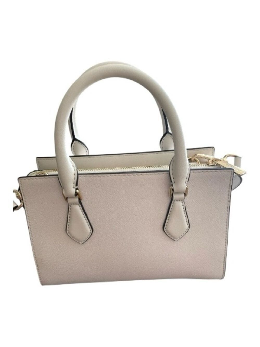 Michael Kors Light Cream Vegan Satchel Purse Handles Strap - Picture 5 of 9